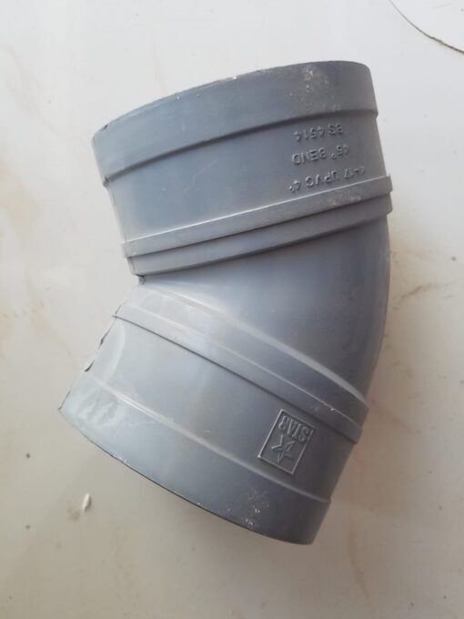 Pvc 3"x45° Elbow Grey